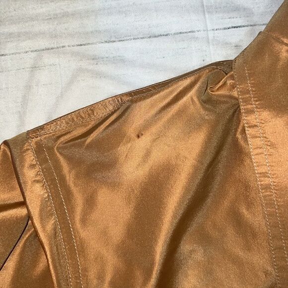 Rene Lezard Silk Wrap Front Blouse Long Sleeves Collar sz Small - Picture 6 of 9